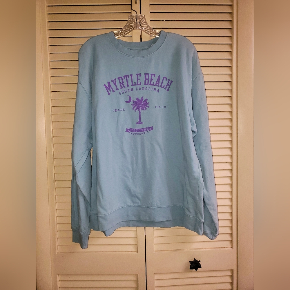 Blue Myrtle Beach Sweatshirt Size Large
